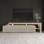 Hanah Home Beliz - Soporte de TV Travertino con Luces LED